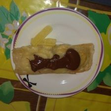 Filo Wrapped Bananas with Chocolate Sauce