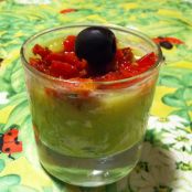 zucchini, tomatoes, and cheese verrines