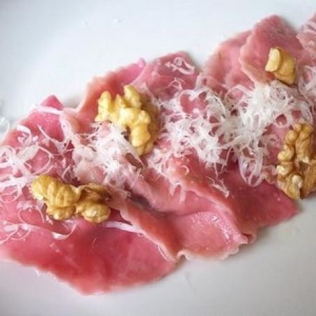 Pink Truffled Ravioli with Goat Cheese