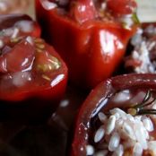 Peppers stuffed with goat cheese