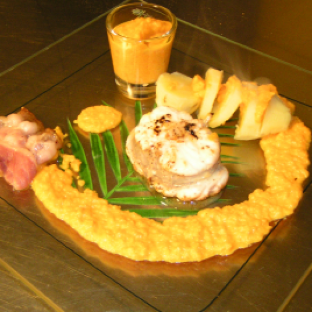 Monkfish with grapefruit