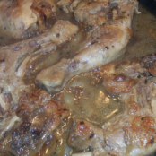 Chicken Legs flambéed in Cognac