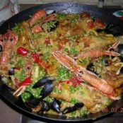 Paella with seafood