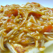 Tofu steaks with butter soy sauce