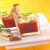 Tomato Gazpacho with Sardines