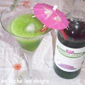 Green apple syrup granita