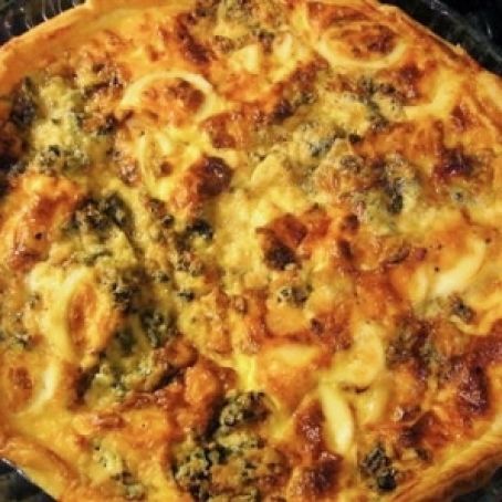 broccoli and blue cheese tart