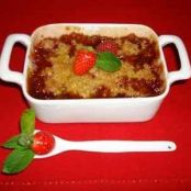 Crumble Strawberry and raspberry balsamic caramel