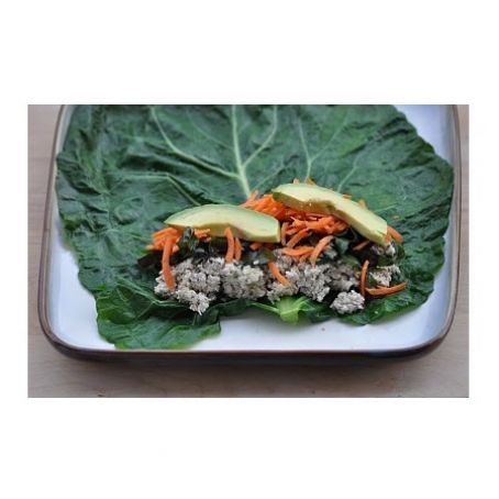Collard Wraps with Raw Sunflower Pate