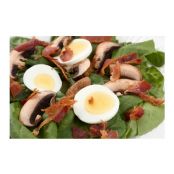 Wilted Spinach Salad with Warm Bacon Dressing