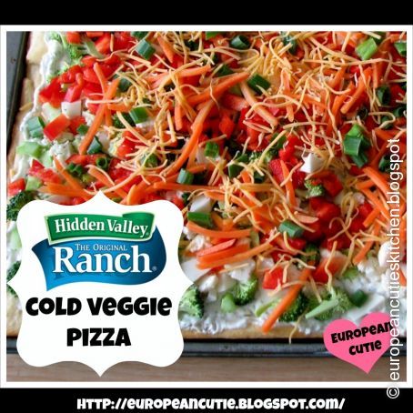Hidden Valley Ranch Cold Veggie Pizza