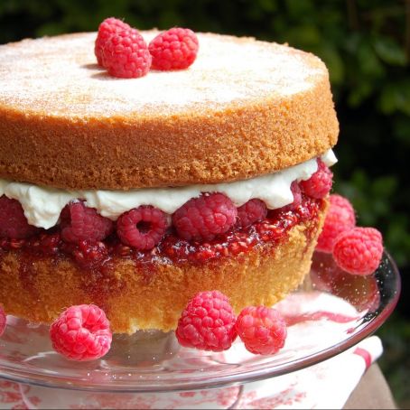 Raspberry Sponge Cake