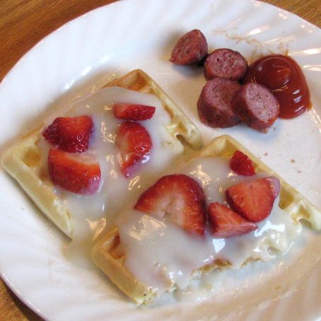 Waffles With Creamy White Sauce