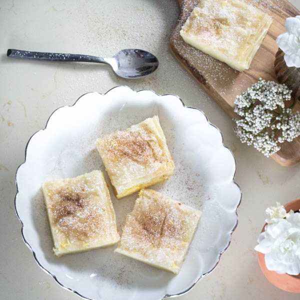 Galaktoboureko (Greek Custard Dessert) - © Lemon & Olives