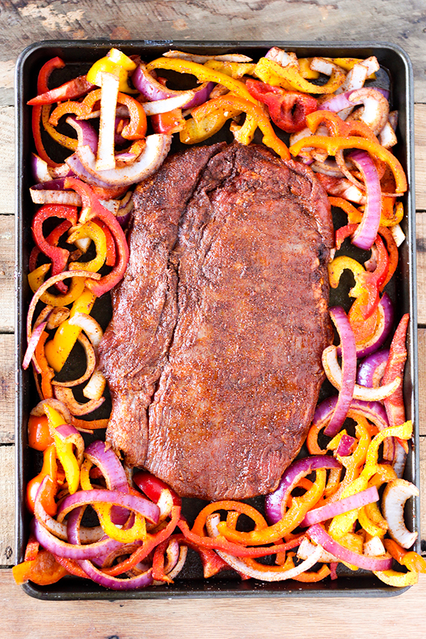 Sheet Pan Steak Fajitas © Number 2 Pencil